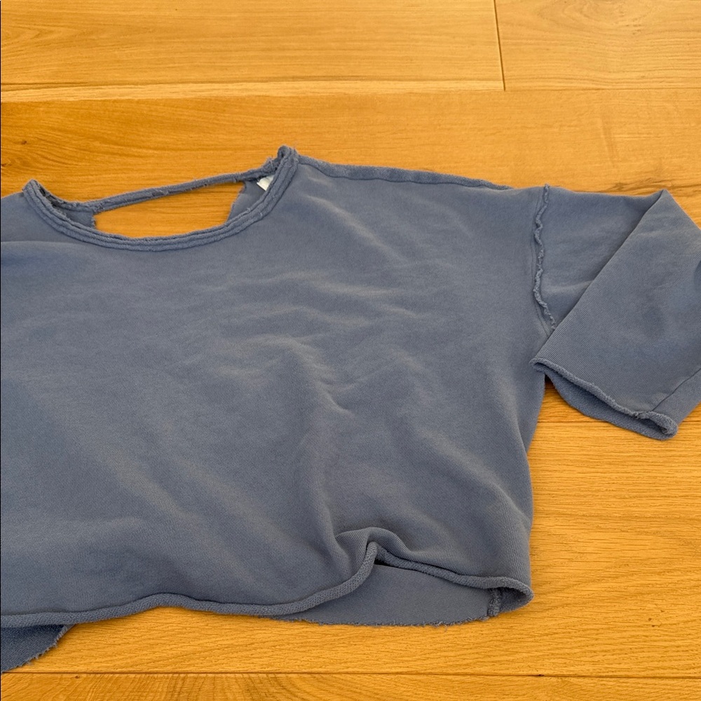 Aerie Blue Twist-Back Sweater - Picture 3 of 3